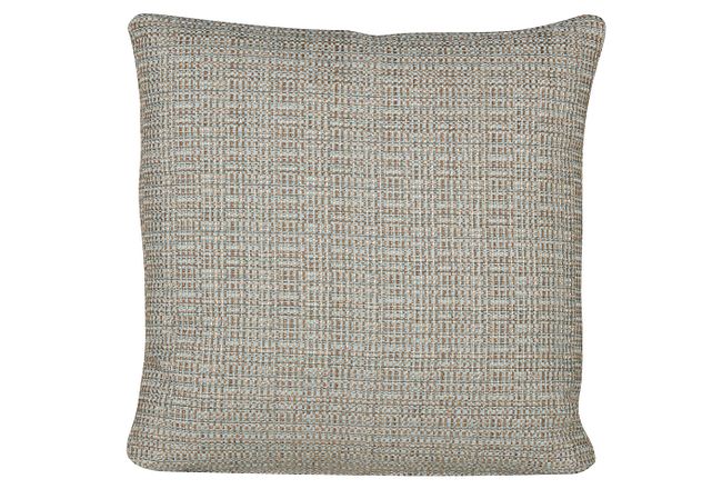 Jackie Teal Fabric Square Accent Pillow