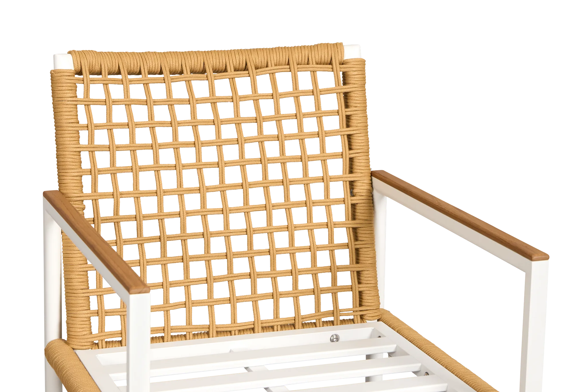 Sunrise White Teak Arm Chair Frame