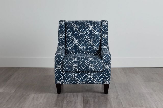 Gerardo Dark Blue Fabric Accent Chair (0)