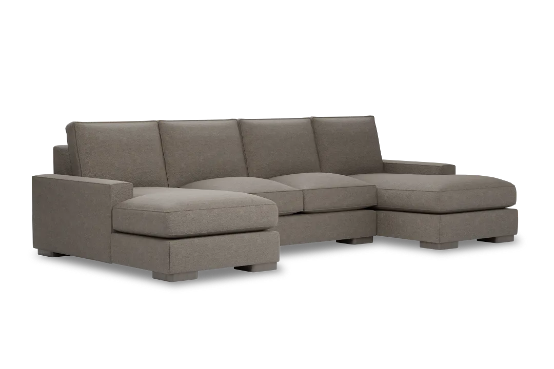 Edgewater Elite Brown Double Chaise Sectional
