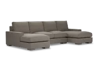 Edgewater Elite Brown Double Chaise Sectional