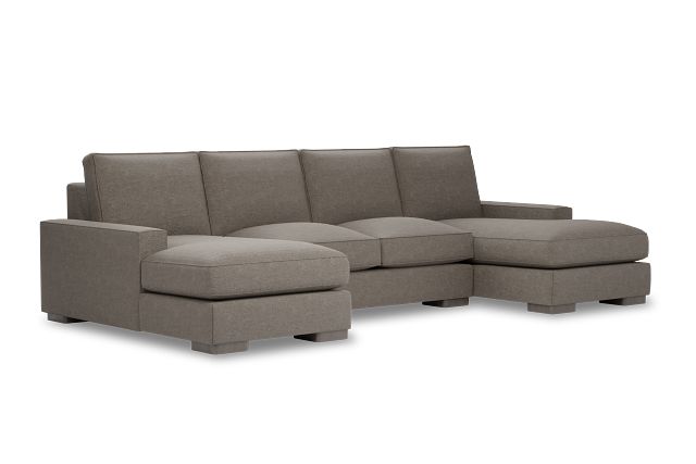 Edgewater Elite Brown Double Chaise Sectional