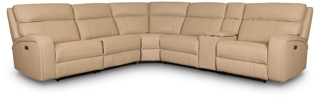 Rhett Taupe Micro Small Two-arm Power Reclining Sectional