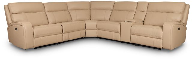 Rhett Taupe Micro Small Two-arm Power Reclining Sectional