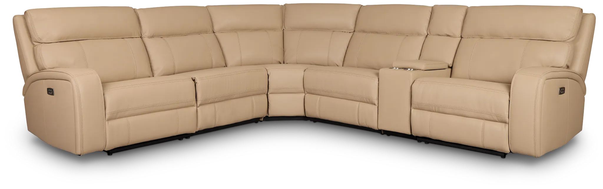 Rhett Taupe Micro Small Two-arm Power Reclining Sectional