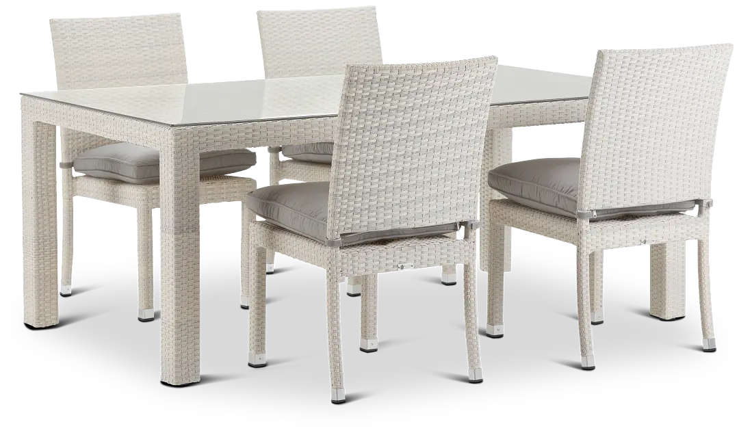 Bahia Gray 72" Rectangular Table & 4 Chairs Bahia Gray 72" Rectangular Table & 4 Chairs