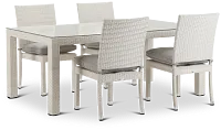 Bahia Gray 72" Rectangular Table & 4 Chairs