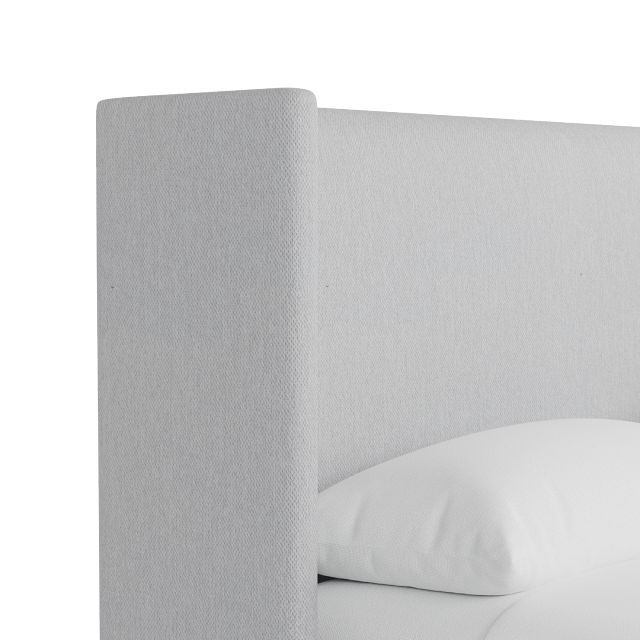 Captiva Delray Light Gray 48" Upholstered Shelter Bed