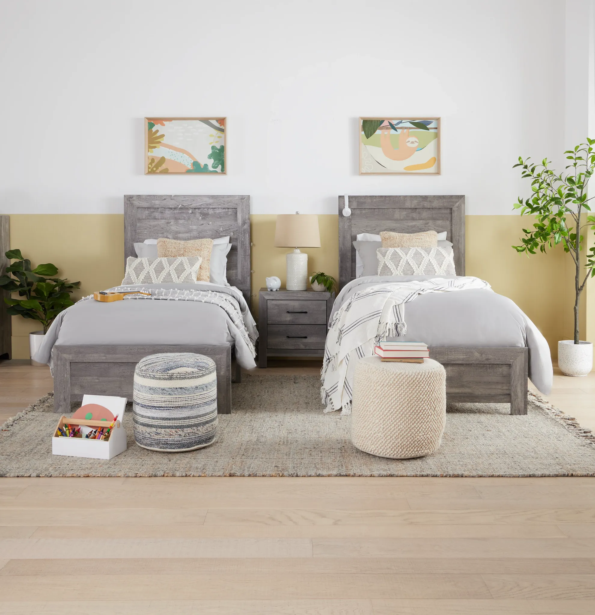 Ollie Gray Panel Bed