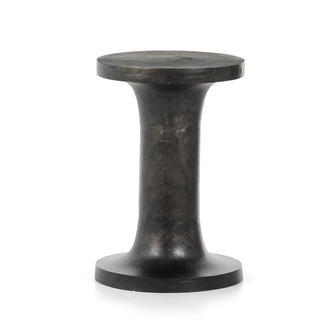 Four Hands Gino Black Round End Table