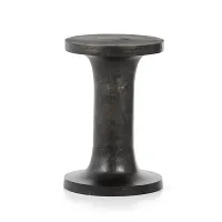 Four Hands Gino Black Round End Table