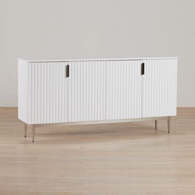 Surge White Four-door Cabinet