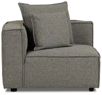 Tatum Gray Fabric Corner Chair
