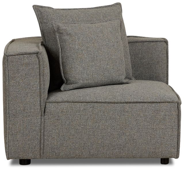 Tatum Gray Fabric Corner Chair