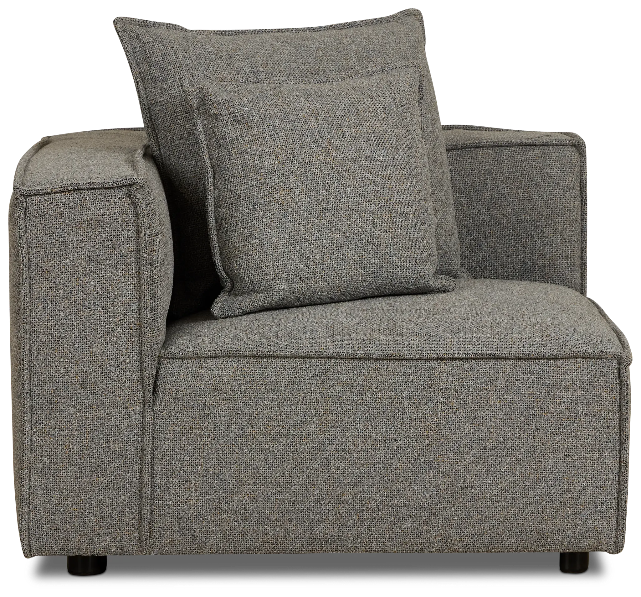 Tatum Gray Fabric Corner Chair Tatum Gray Fabric Corner Chair