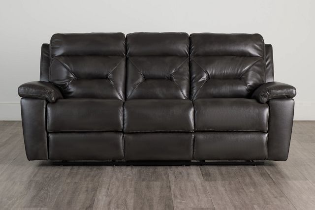 Phoenix Dark Gray Micro Reclining Sofa
