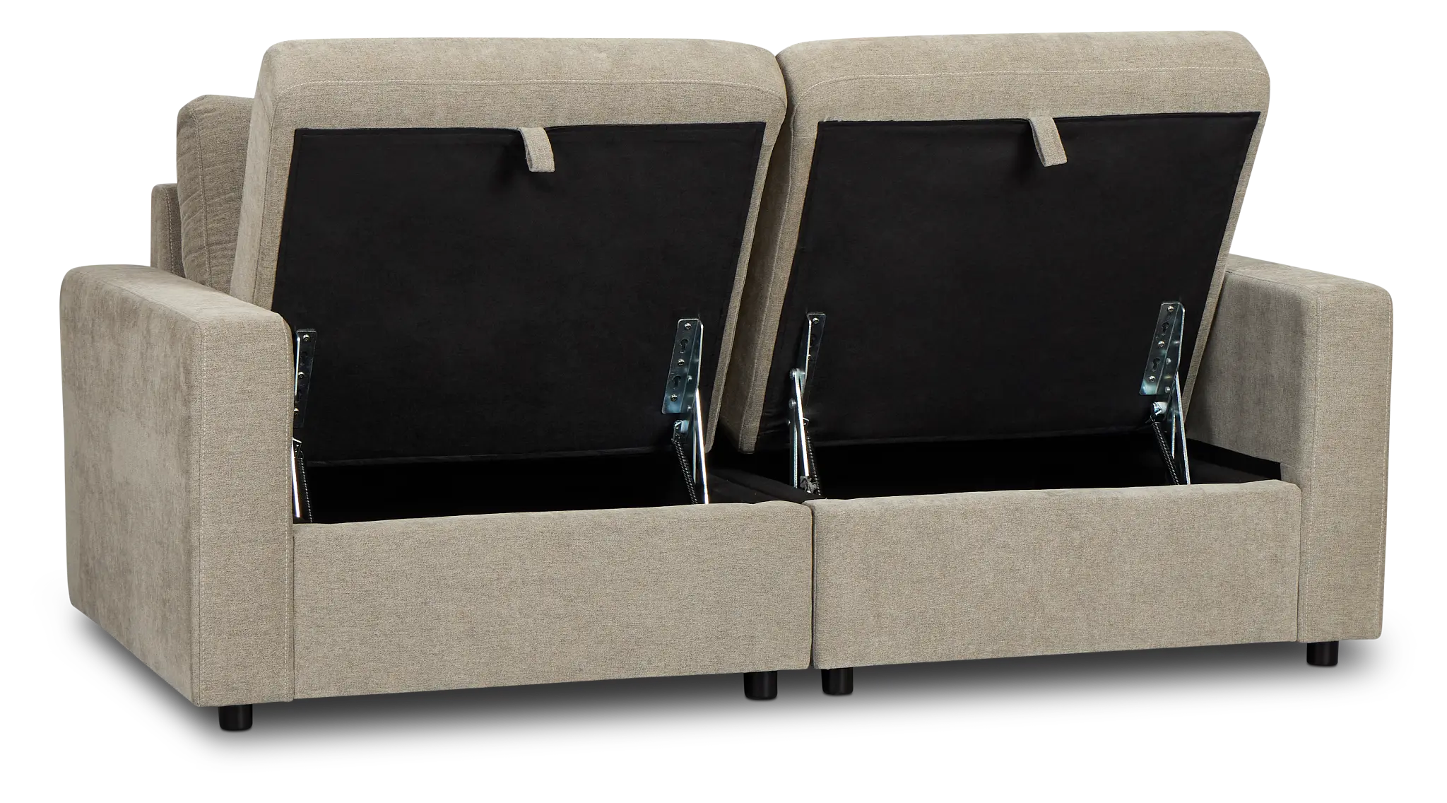 Addie Gray Fabric 2-piece Modular Storage Sofa Addie Gray Fabric 2-piece Modular Storage Sofa