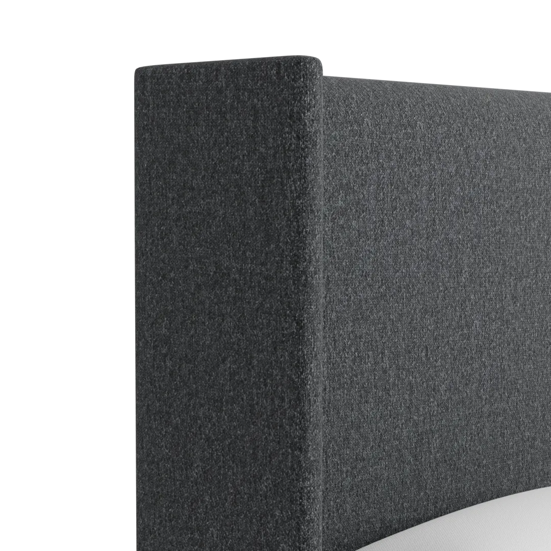 Captiva Delray Dark Gray 60" Upholstered Shelter Bed