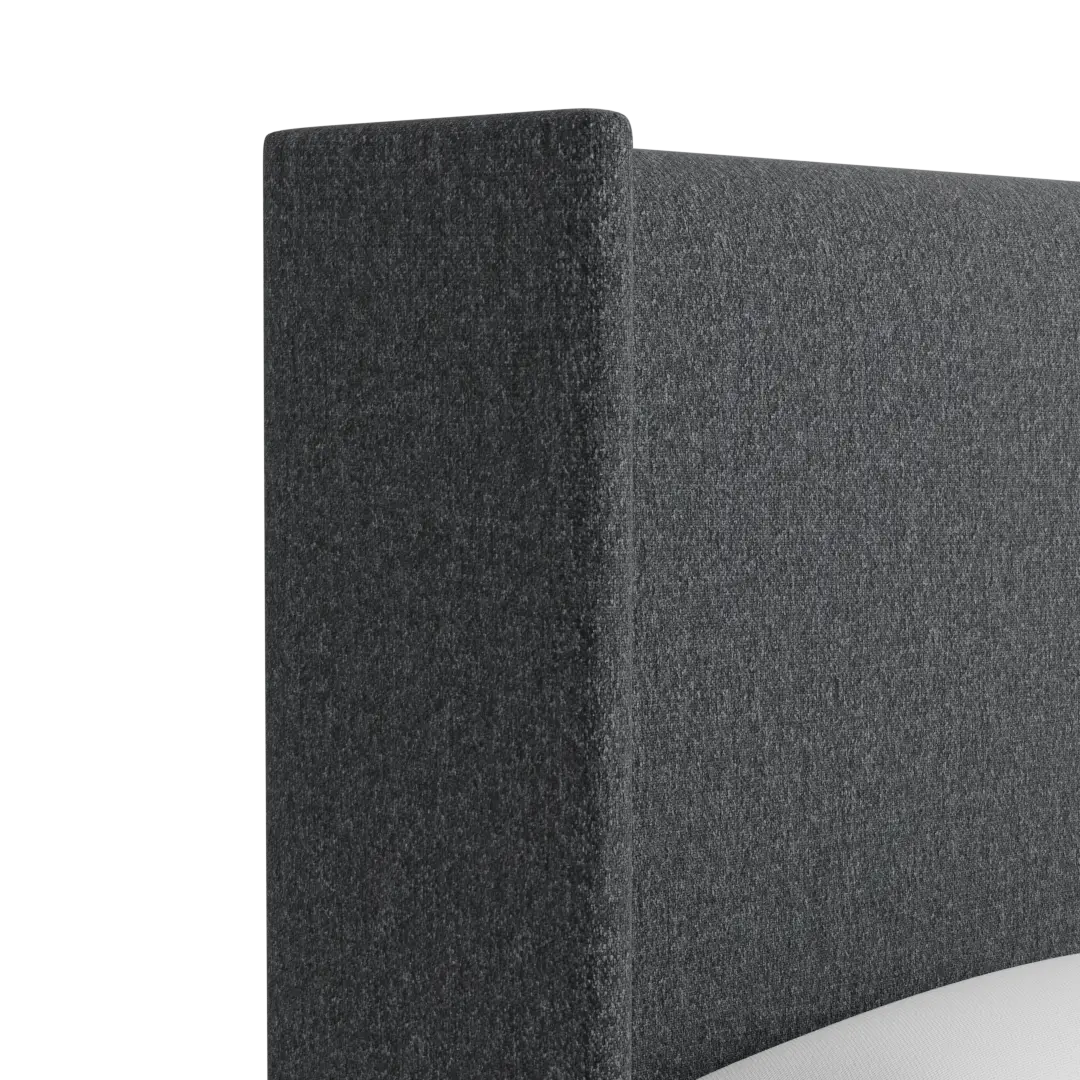 Captiva Delray Dark Gray 60" Upholstered Shelter Bed Captiva Delray Dark Gray 60" Upholstered Shelter Bed