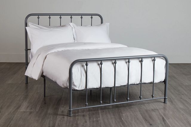 Rory Gray Metal Panel Bed