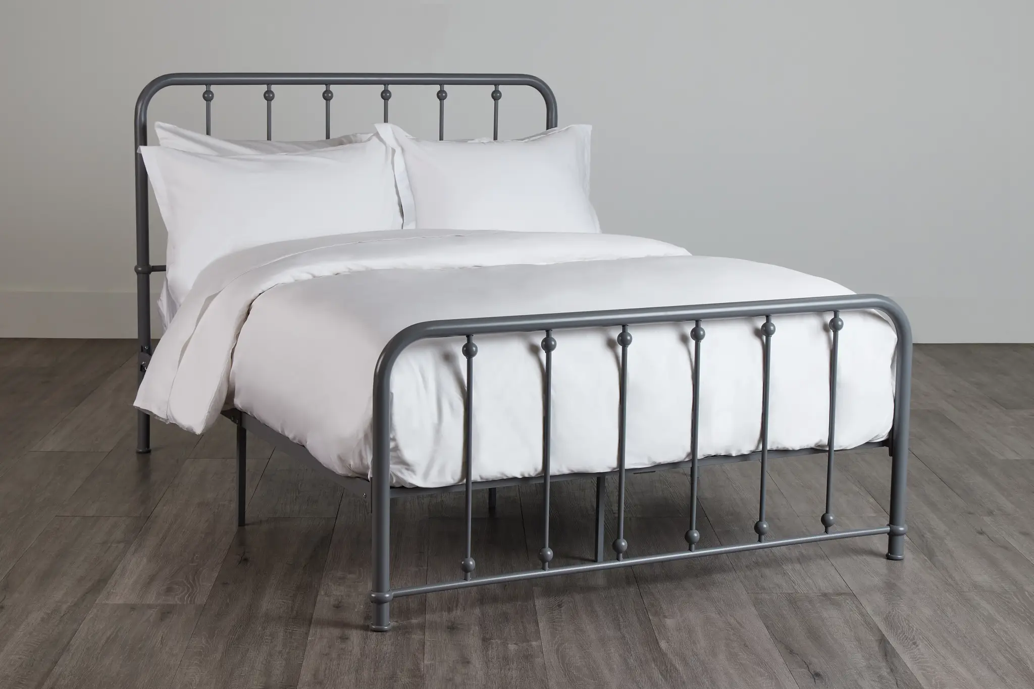 Rory Gray Metal Panel Bed Rory Gray Metal Panel Bed