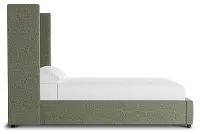 Captiva Sutton Green 60" Upholstered Shelter Bed