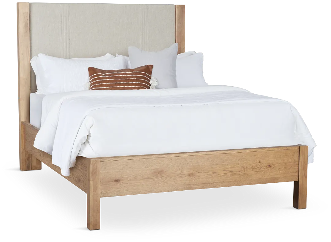Tahoe Light Tone Uph Panel Bed