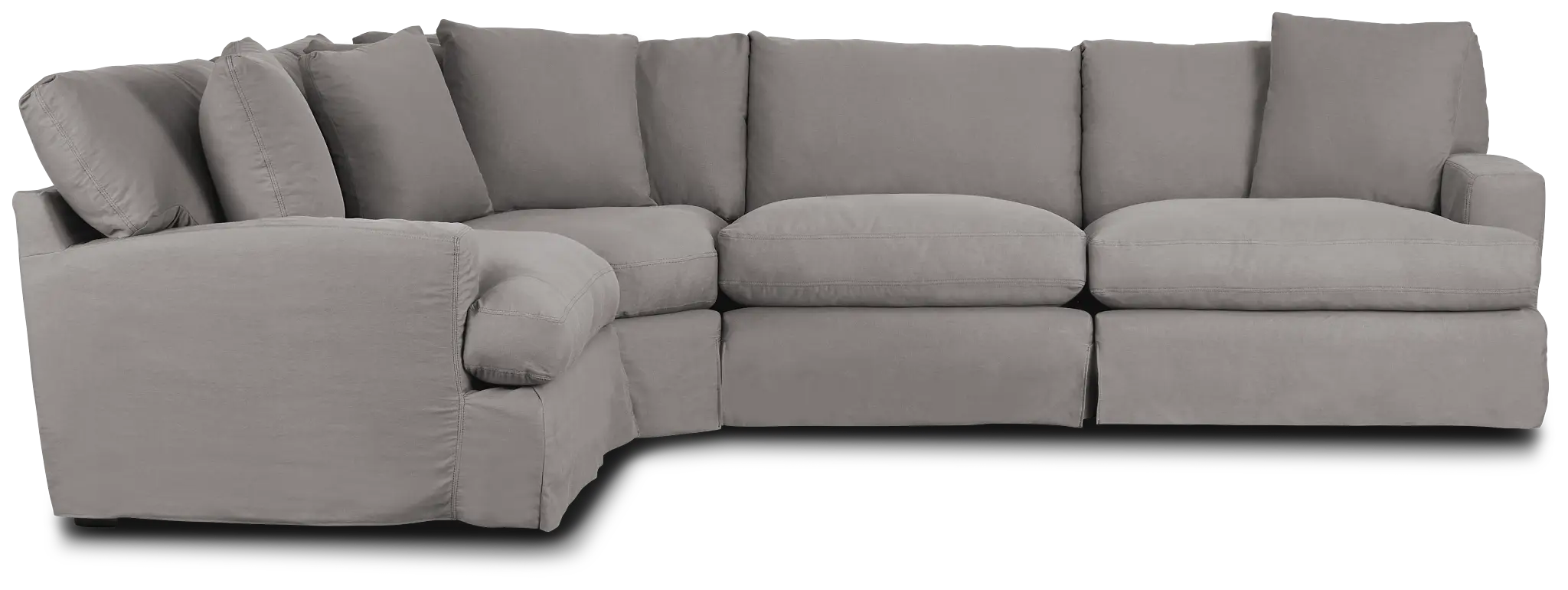 Delilah Gray Fabric Small Two-arm Sectional Delilah Gray Fabric Small Two-arm Sectional