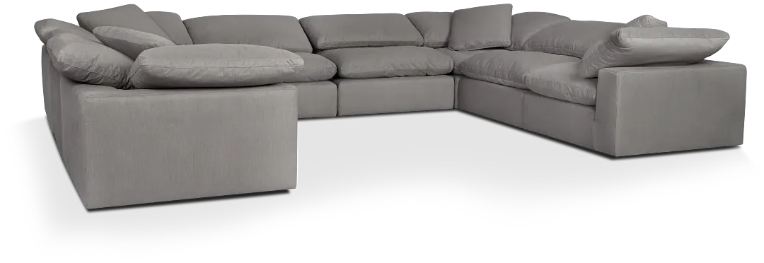 Nixon Light Gray Fabric 8-piece Modular Sectional