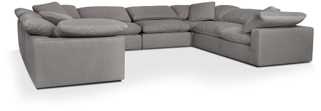 Nixon Light Gray Fabric 8-piece Modular Sectional