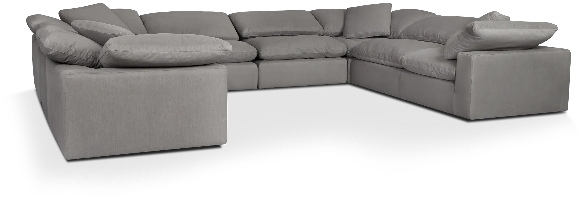 Nixon Light Gray Fabric 8-piece Modular Sectional