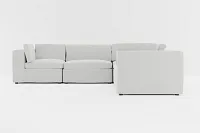 Destin Delray Pewter Fabric 5-piece Modular Sectional