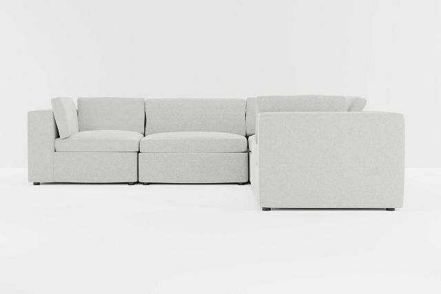Destin Delray Pewter Fabric 5-piece Modular Sectional