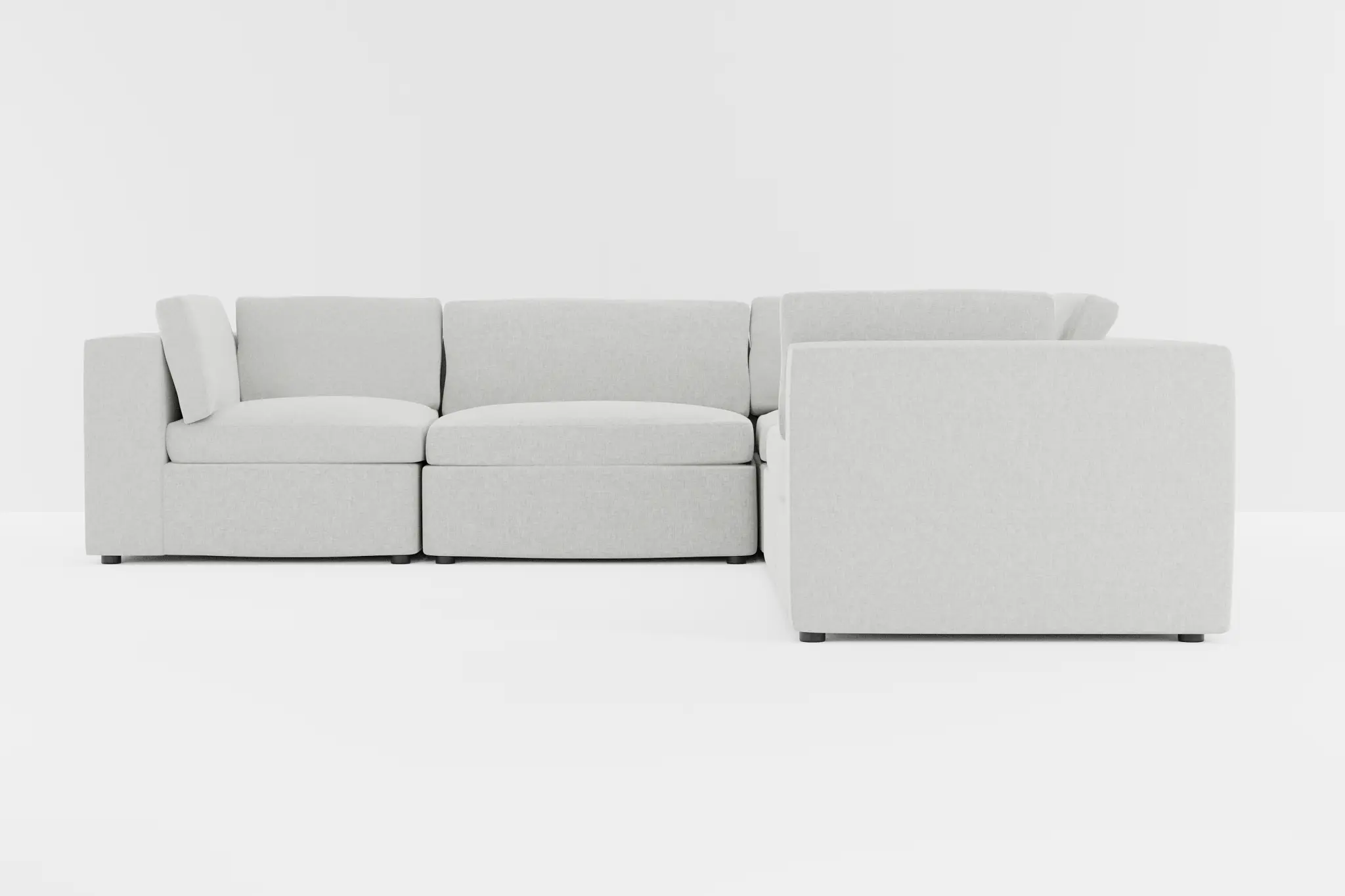 Destin Delray Pewter Fabric 5-piece Modular Sectional Destin Delray Pewter Fabric 5-piece Modular Sectional