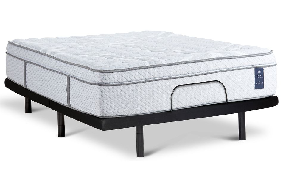 Bonaire 100 Euro Top Cushion Firm Cushion Firm 13" Silver Adjustable Mattress Set