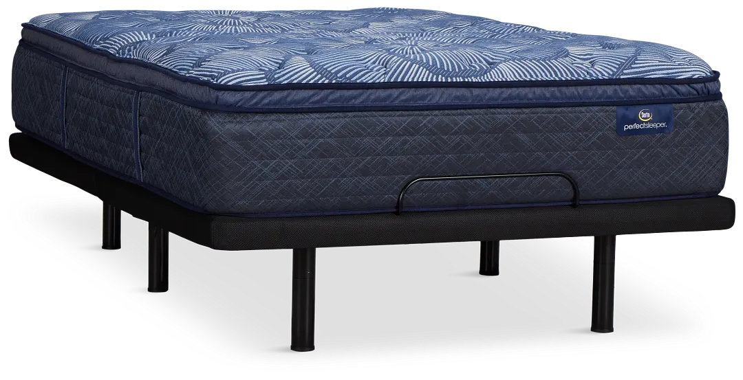 Serta Perfect Sleeper Cobalt Calm Plush Elite Adjustable Mattress Set