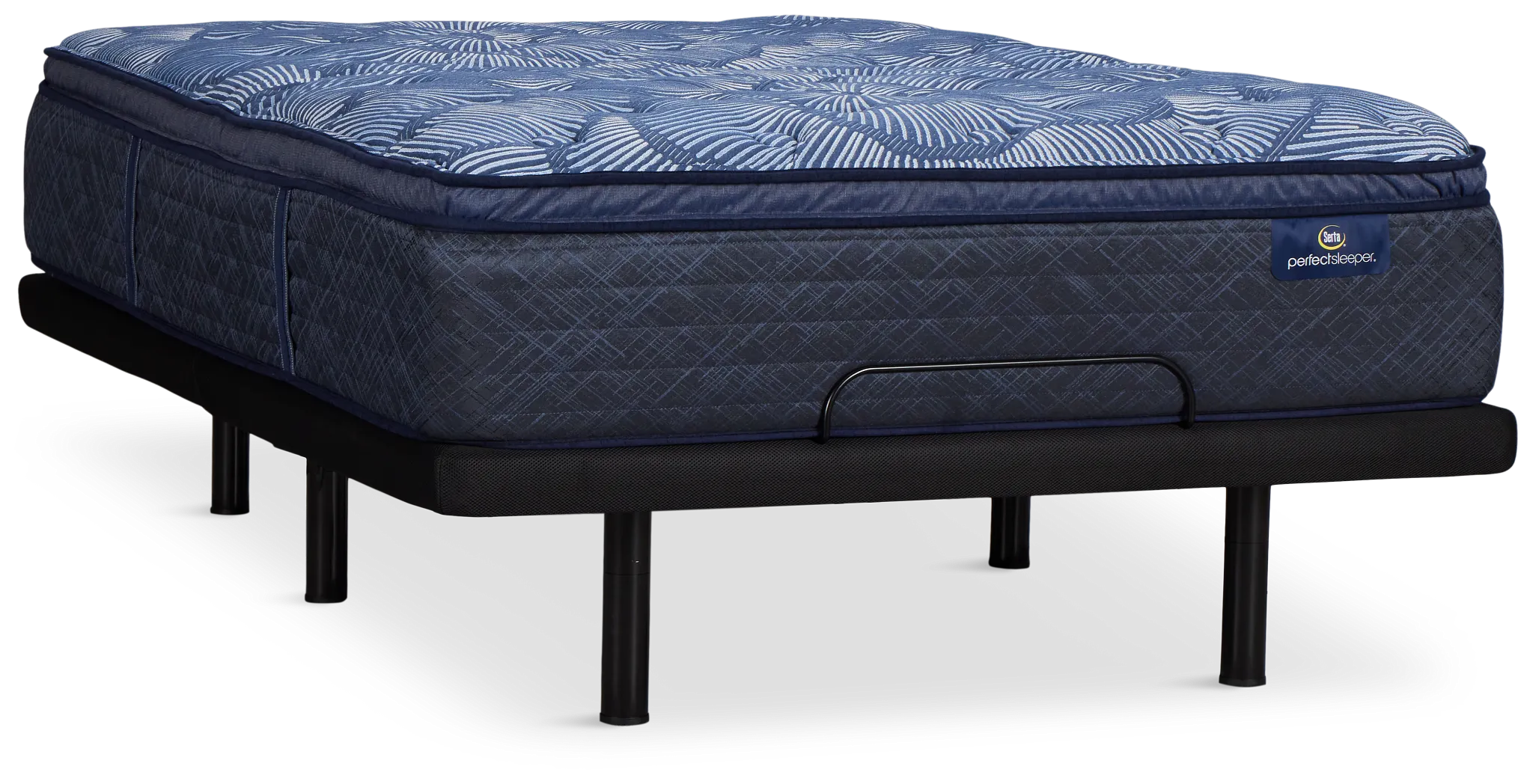 Serta Perfect Sleeper Cobalt Calm Plush Elite Adjustable Mattress Set