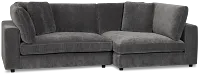 Lounge Dark Gray Fabric Right Chaise Sectional