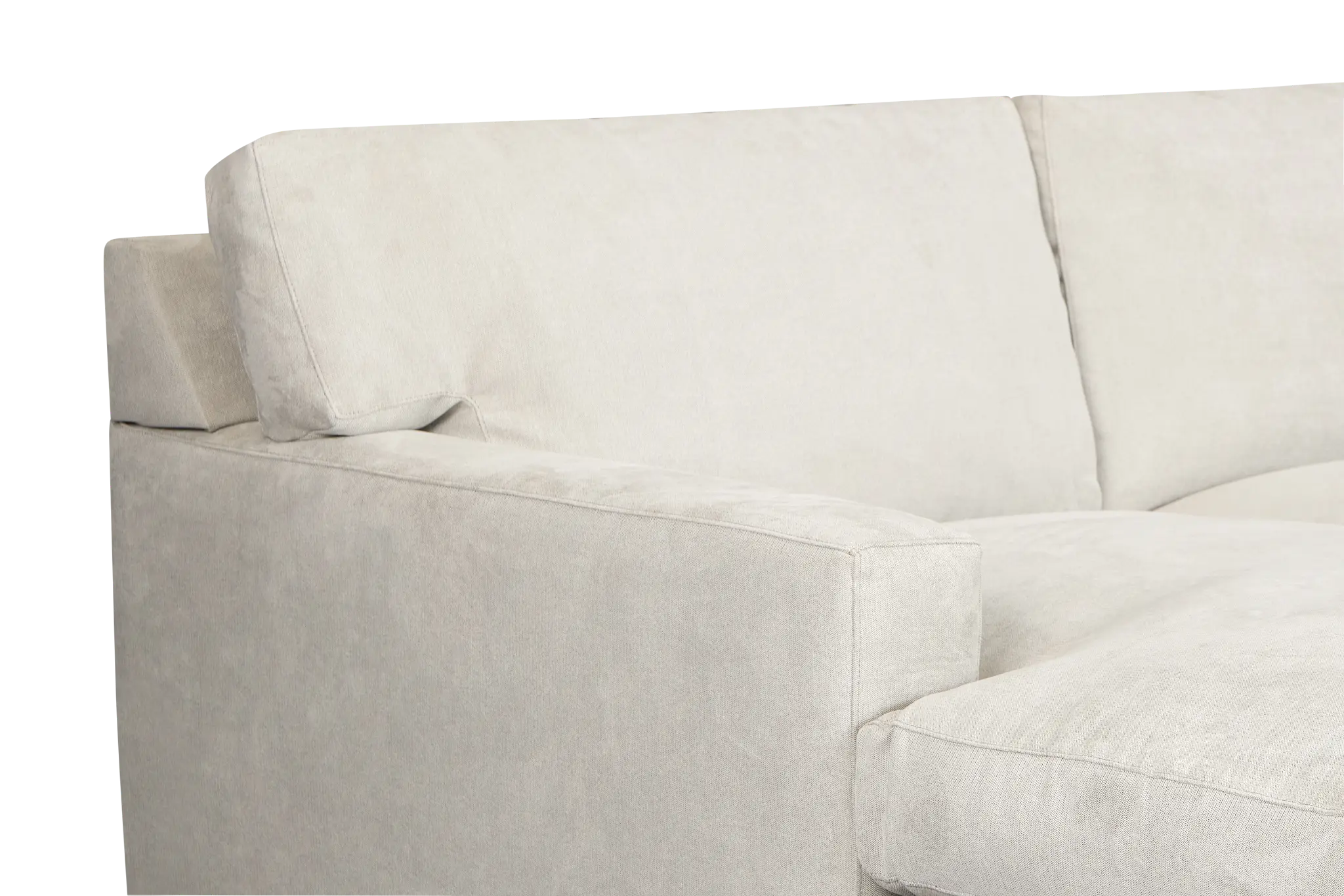 Hudson Gray Fabric Large Left Chaise Wedge Sectional Hudson Gray Fabric Large Left Chaise Wedge Sectional