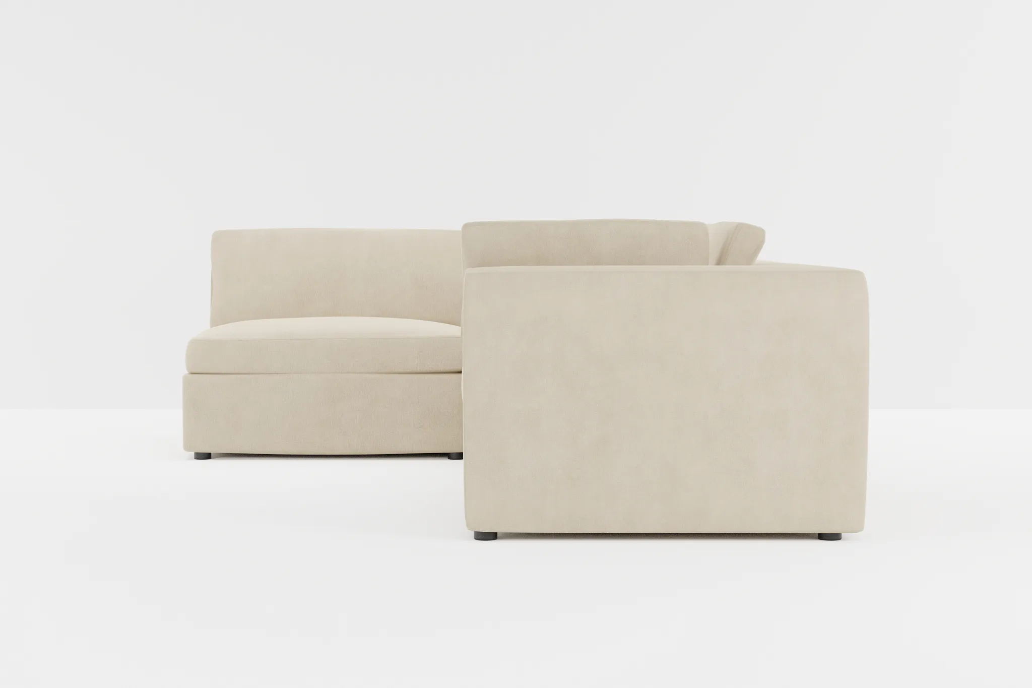 Destin Peyton Beige Fabric 4-piece Modular Sectional
