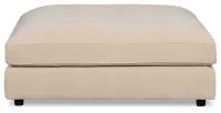 Lounge Light Beige Fabric Ottoman