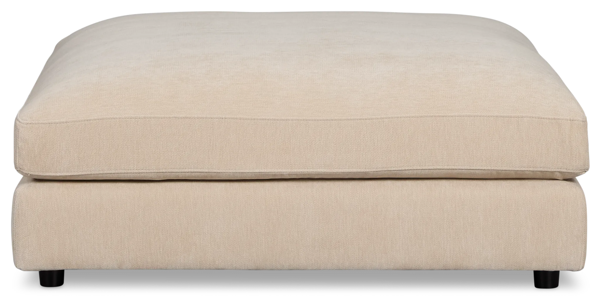 Lounge Light Beige Fabric Ottoman