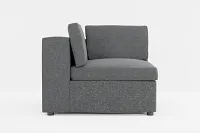 Destin Delray Dark Gray Fabric Corner Chair