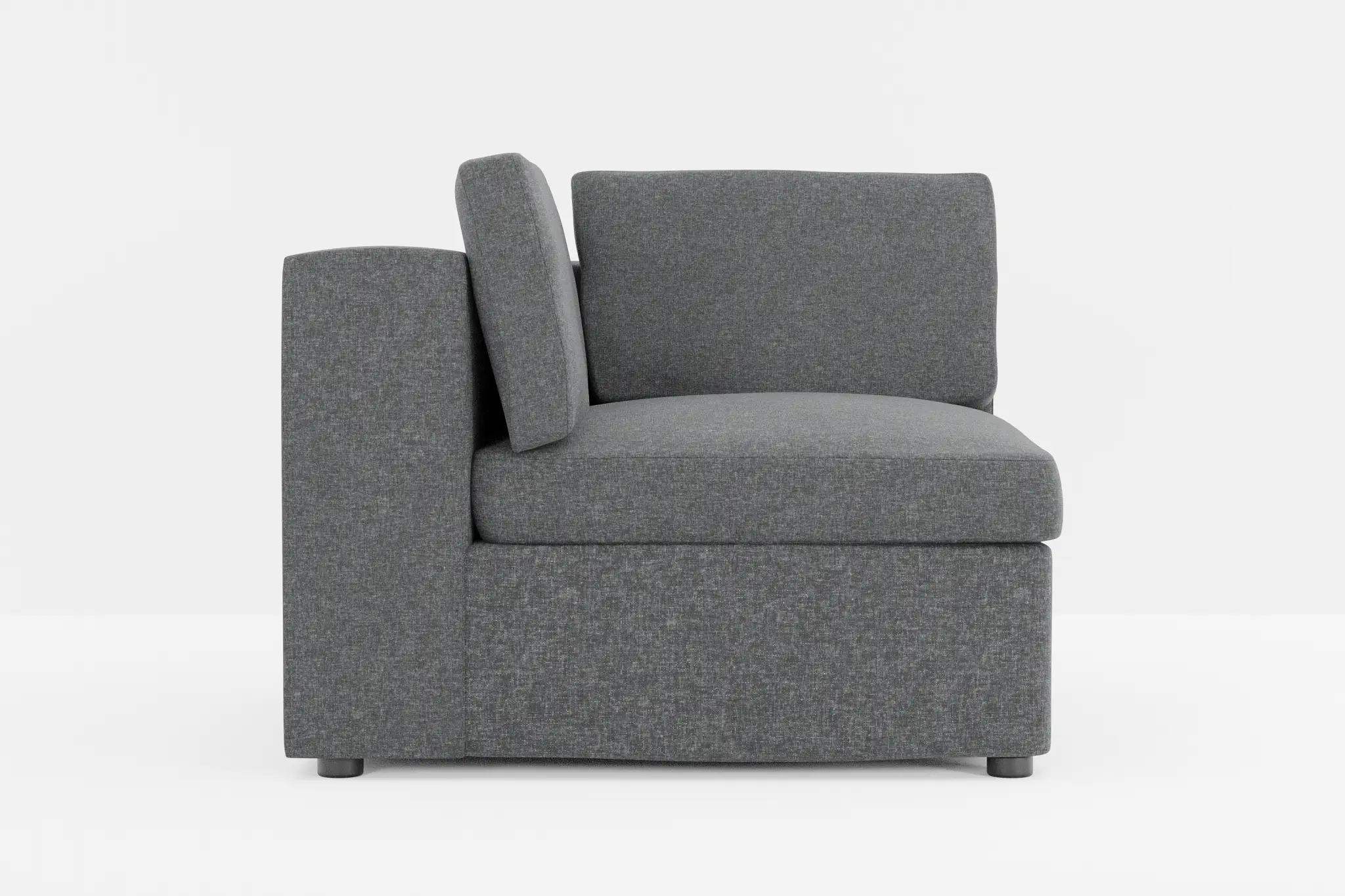 Destin Delray Dark Gray Fabric Corner Chair Destin Delray Dark Gray Fabric Corner Chair