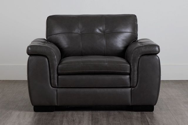 Braden Dark Gray Leather Chair (0)