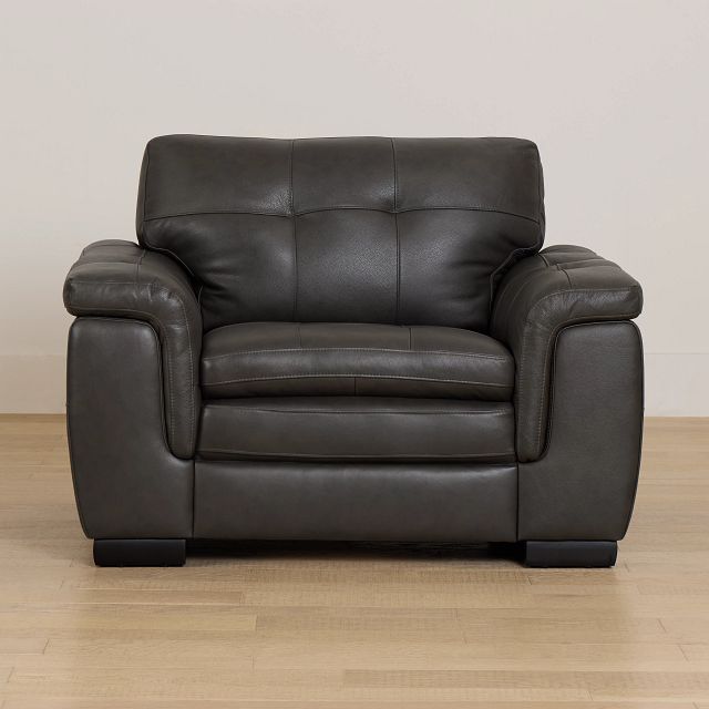 Braden Dark Gray Leather Chair