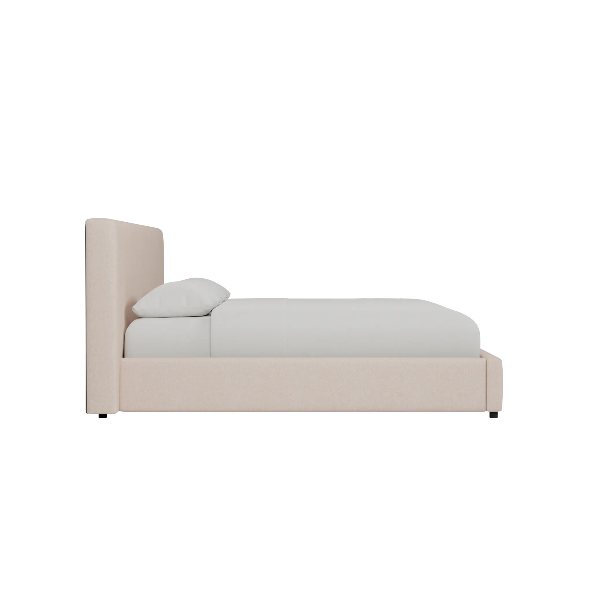 Grayton Elite Light Taupe 44" Upholstered Platform Bed Grayton Elite Light Taupe 44" Upholstered Platform Bed