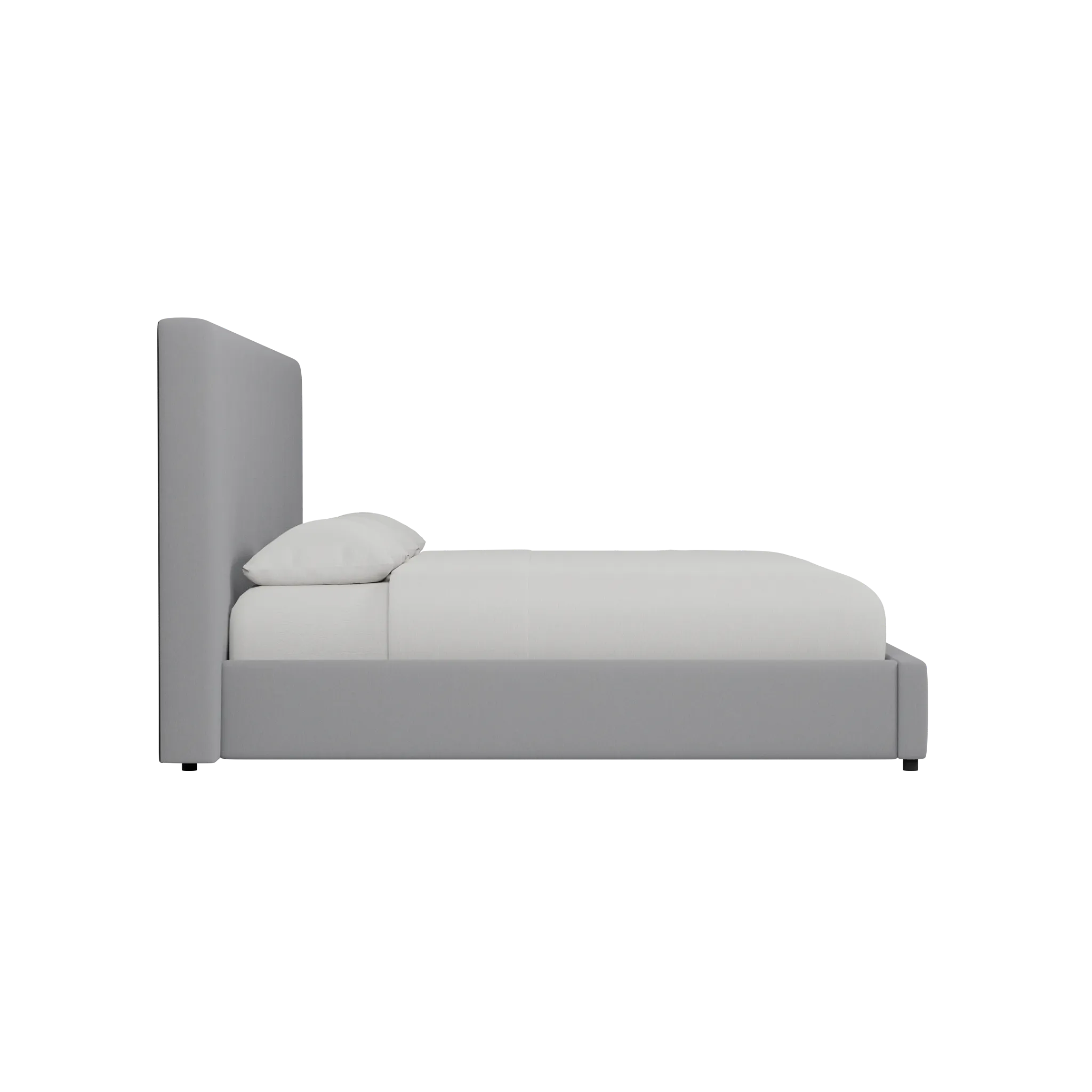 Grayton Delray Light Gray 54" Upholstered Platform Bed