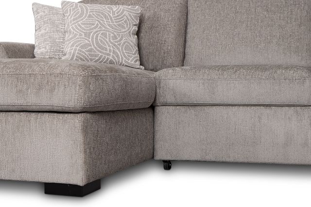 Blakely Gray Fabric Left Chaise Storage Sleeper Sectional