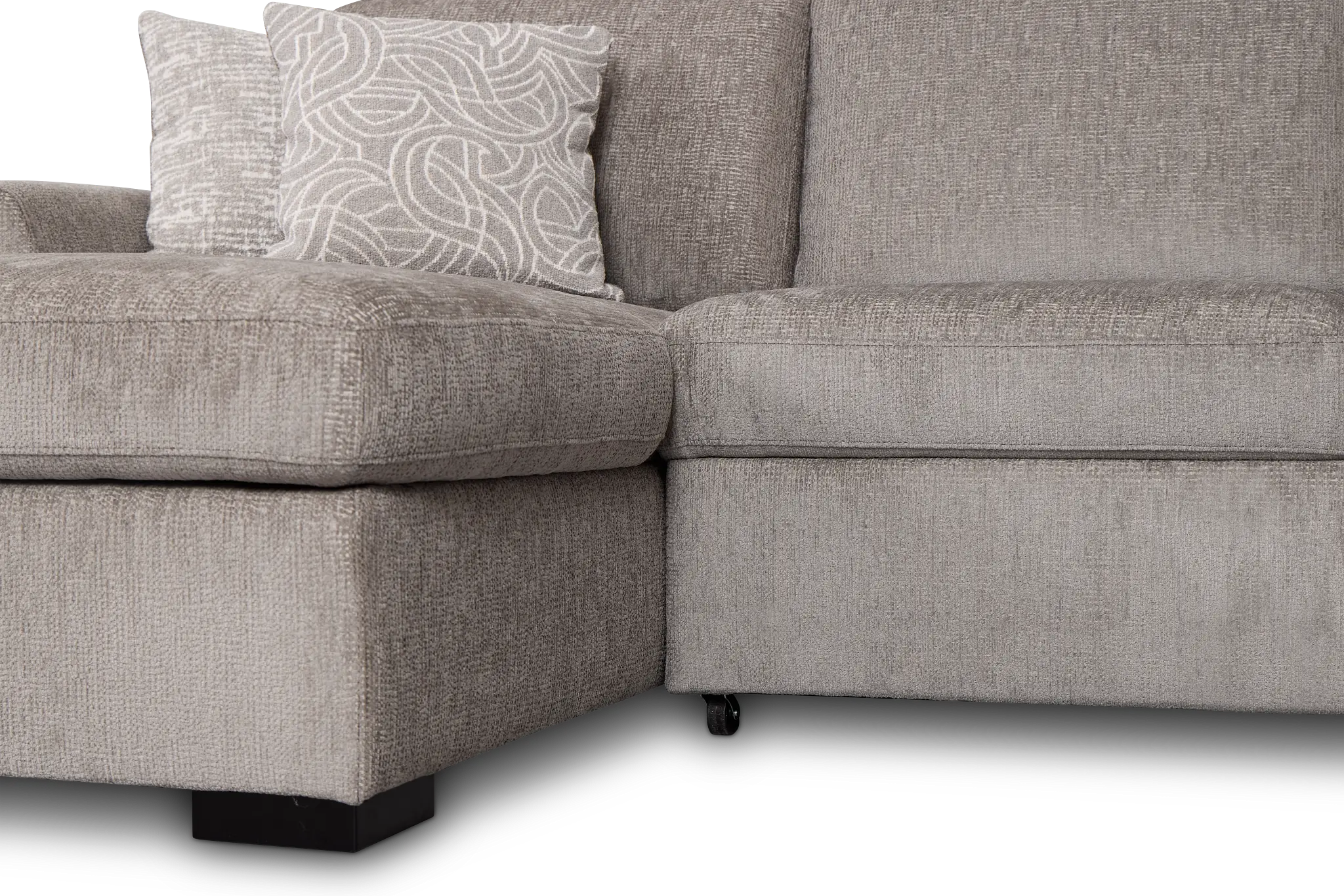 Blakely Gray Fabric Left Chaise Storage Sleeper Sectional Blakely Gray Fabric Left Chaise Storage Sleeper Sectional